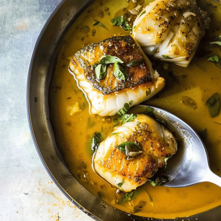 Pan Fried Cod in Citrus Basil Butter Sauce Recipe