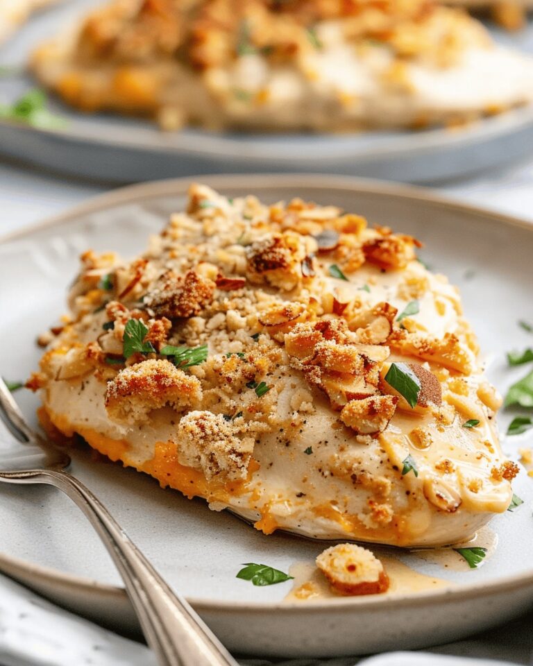 Creamy Cheddar Almond Chicken Recipe