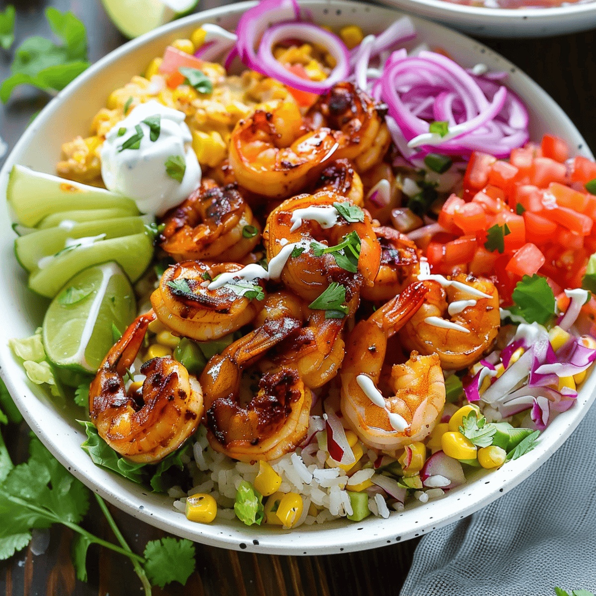 Hawaiian Shrimp Taco Bowls Recipe