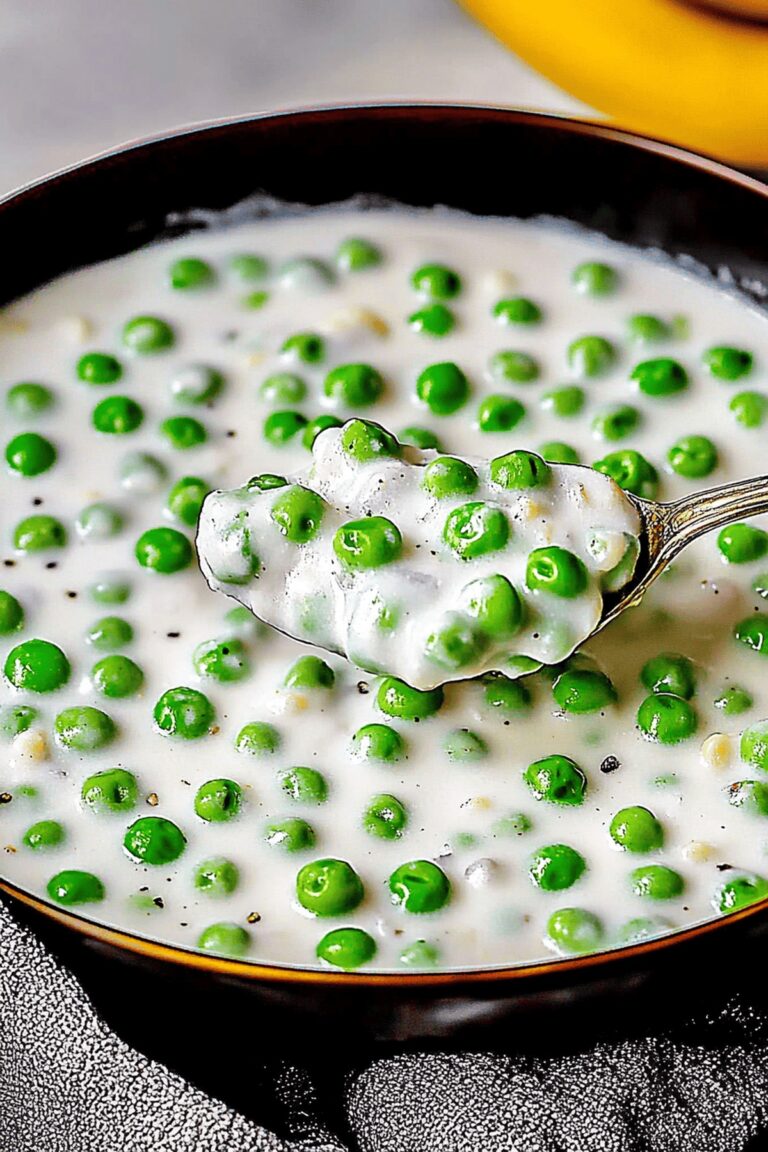 Silky Creamed Peas Recipe