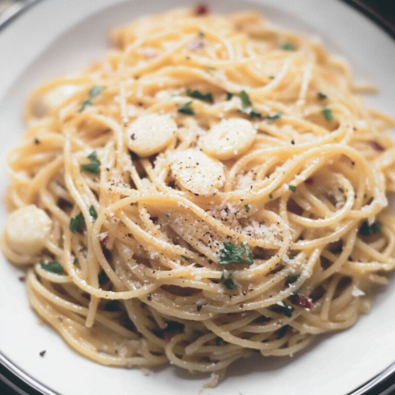 Crispy Garlic Parmesan Spaghetti Recipe