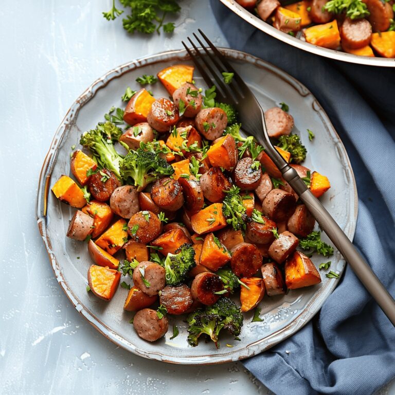 Sheet Pan Sausage and Sweet Potatoes Recipe