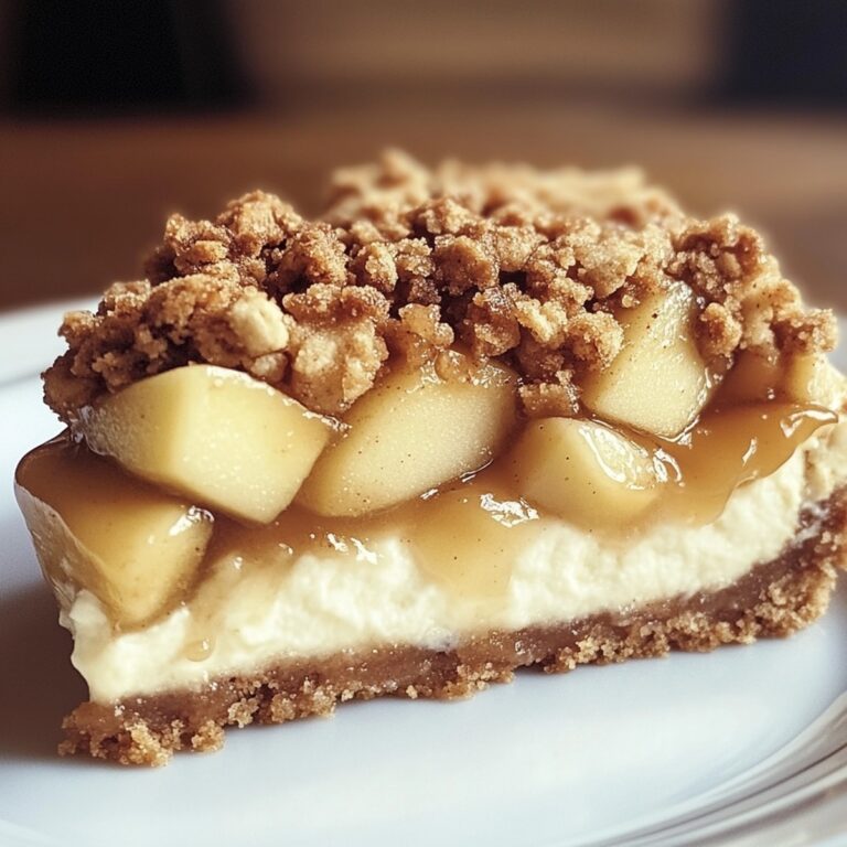 Dreamy Apple Crisp Cheesecake Recipe
