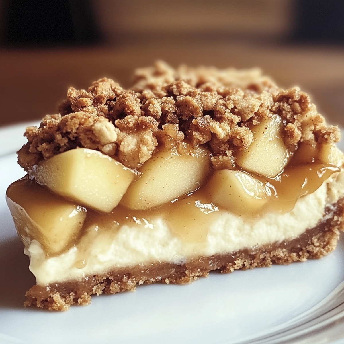 Dreamy Apple Crisp Cheesecake Recipe