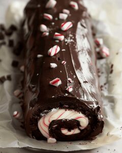 Silky Peppermint Chocolate Dream Roll Cake Recipe