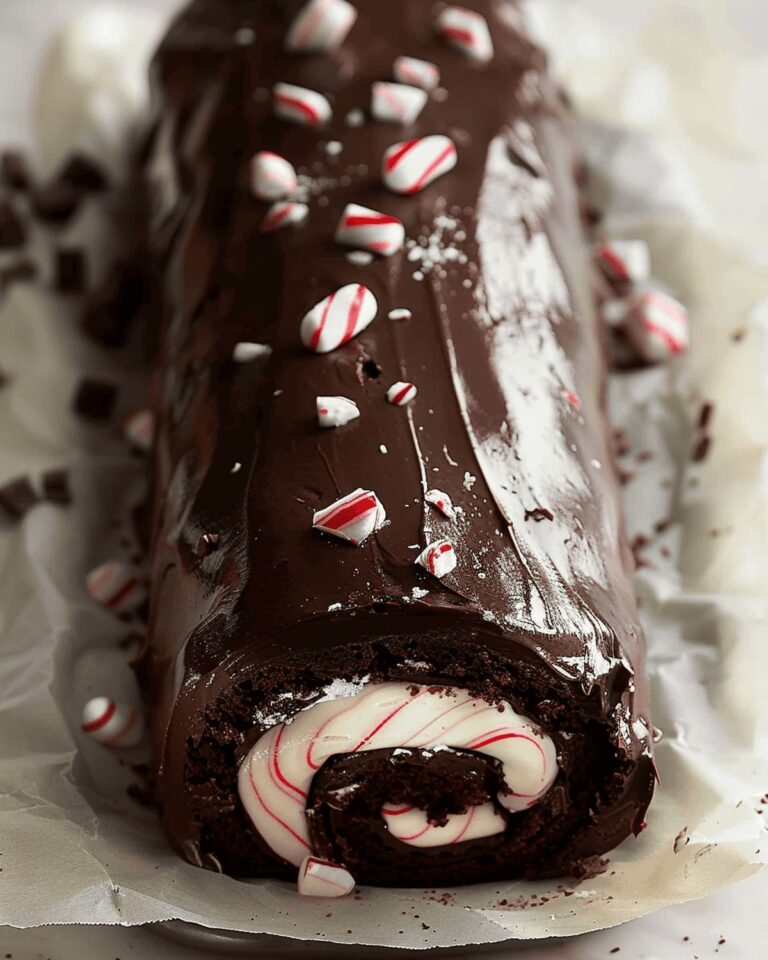 Silky Peppermint Chocolate Dream Roll Cake Recipe