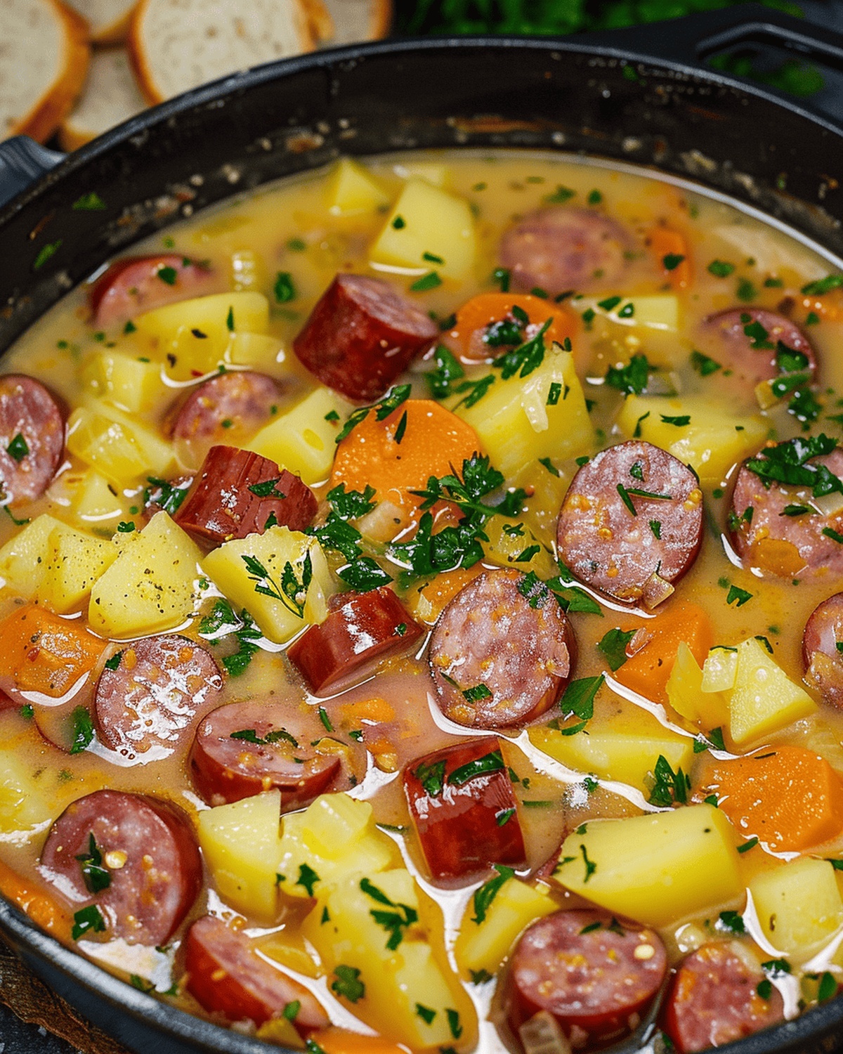 Kielbasa and Cheddar Potato Delight Recipe
