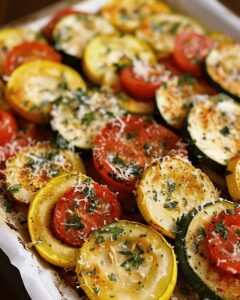 Crispy Garlic-Parmesan Veggie Medley Recipe