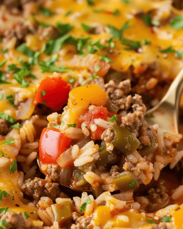 Cheesy Stuffed Pepper Skillet Bake Recipe