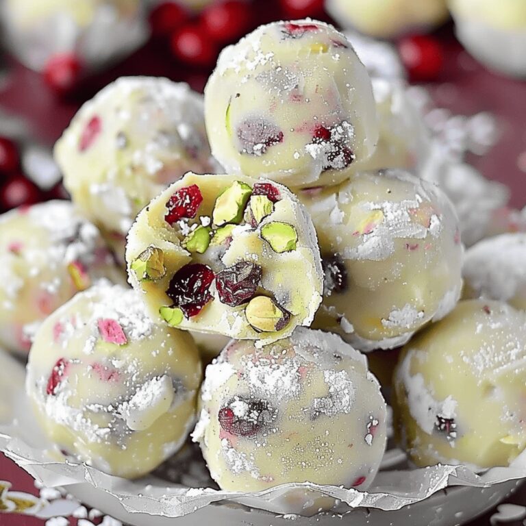 Cranberry Pistachio White Chocolate Truffles Recipe