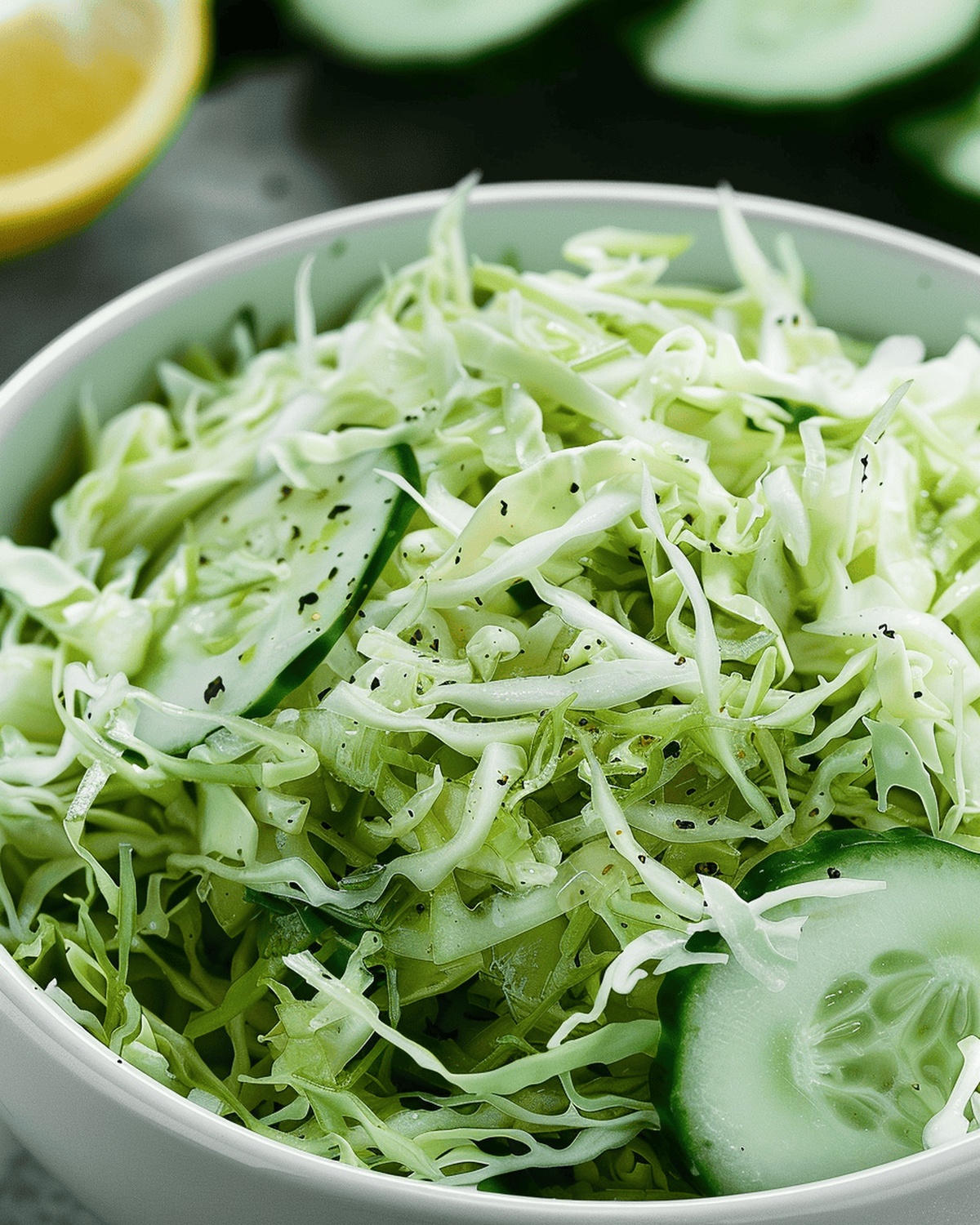 Crispy Green Cabbage Cucumber Salad Recipe