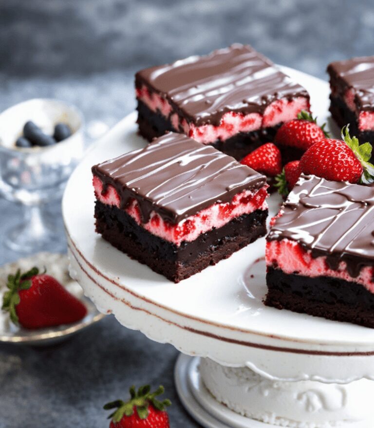 Strawberry Cheesecake Truffle Brownies Recipe