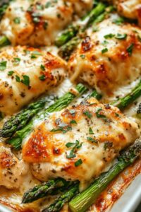 Crispy Caesar Chicken with Asparagus Recipe