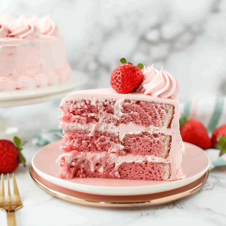 Strawberry Cake with Strawberry Frosting Recipe