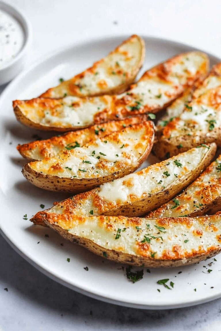 Zesty Garlic Parmesan Potato Wedges Recipe
