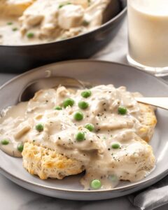 Creamed Chicken Over Biscuits Recipe