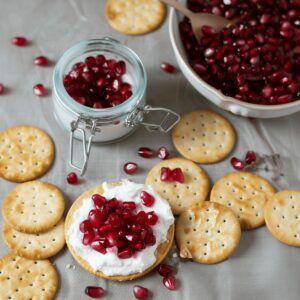 Pomegranate Cream Cheese and Crackers Appetizer Recipe
