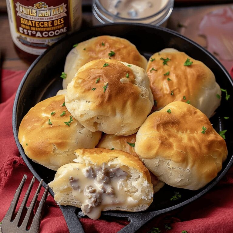 Seasoned Biscuits and Gravy Bombs Recipe