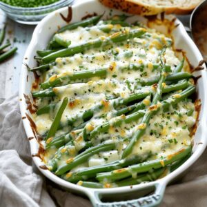 Cheesy Garlic Green Beans Recipe