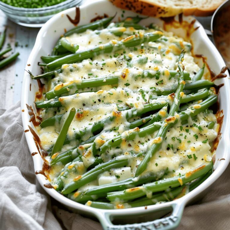 Cheesy Garlic Green Beans Recipe