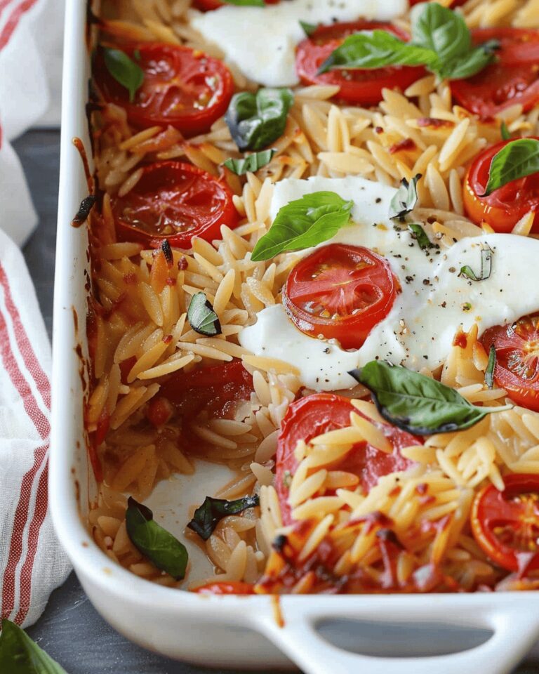 Creamy Caprese Orzo Bake Recipe