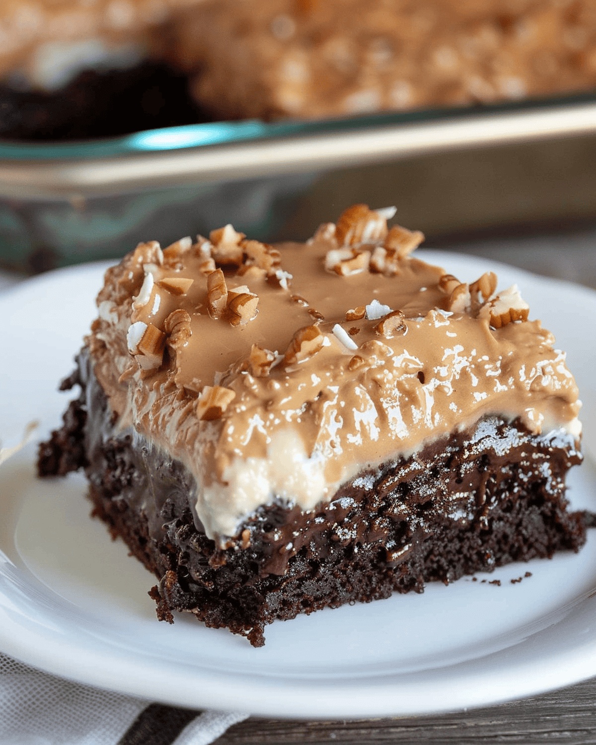 Sinful Chocolate Coconut Poke Cake Recipe