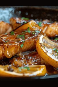 Bourbon Peach Roasted Salmon Recipe