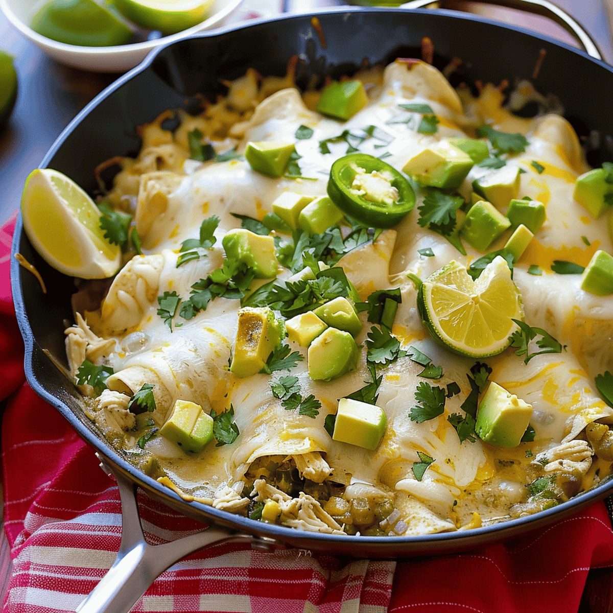 Salsa Verde Chicken Enchilada Skillet Recipe
