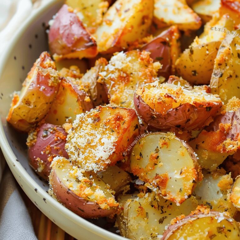 Air Fryer Crispy Garlic Parmesan Potatoes Recipe