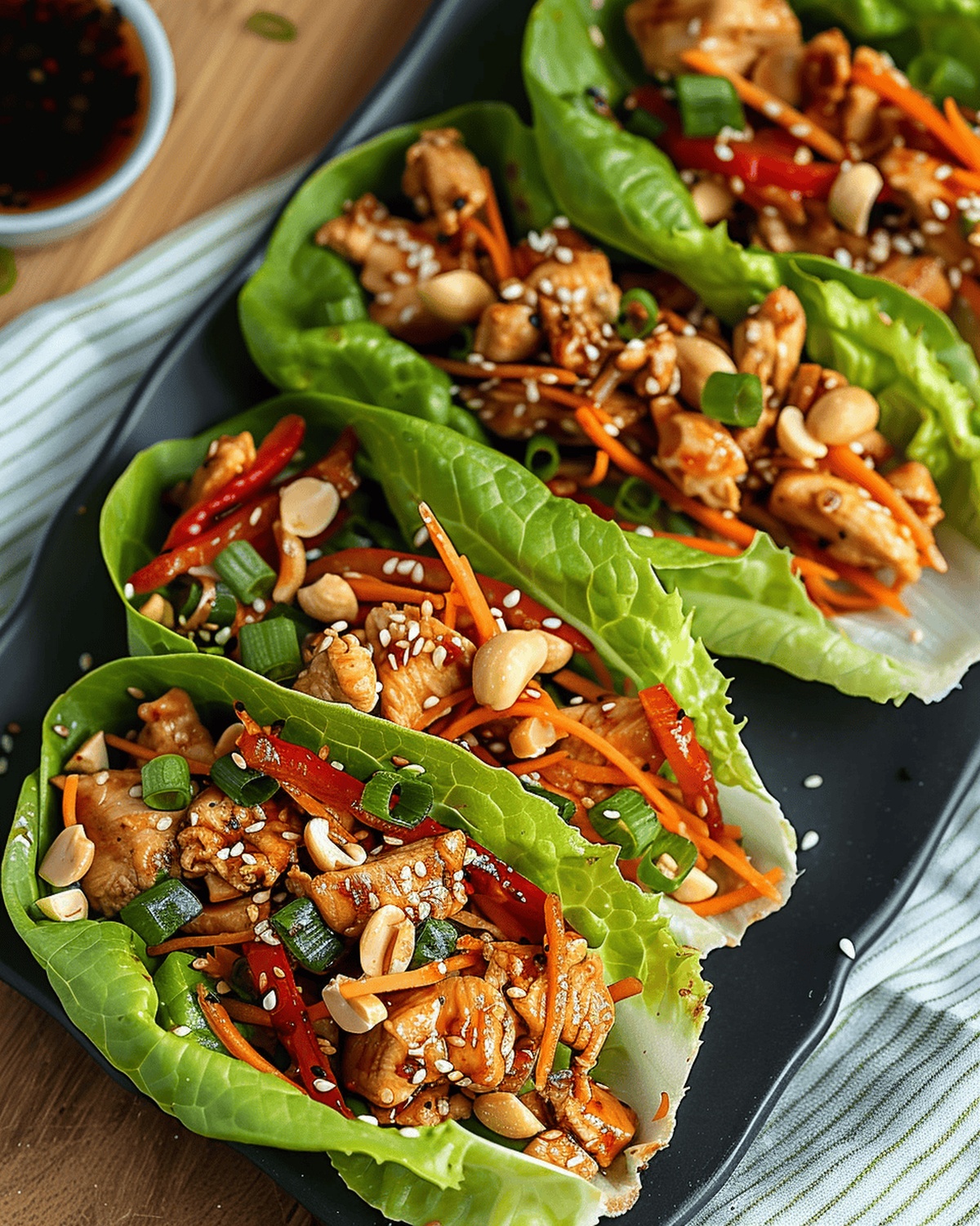 Teriyaki Chicken Lettuce Wraps Recipe