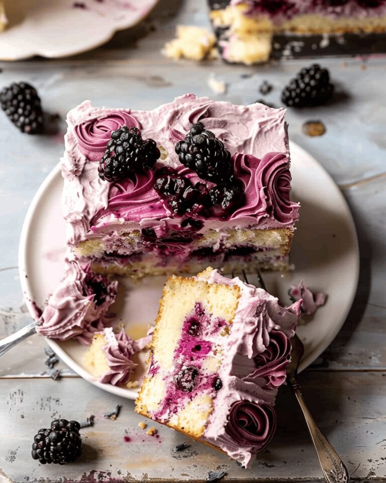 Swirled Blackberry Lavender Sheet Cake Recipe