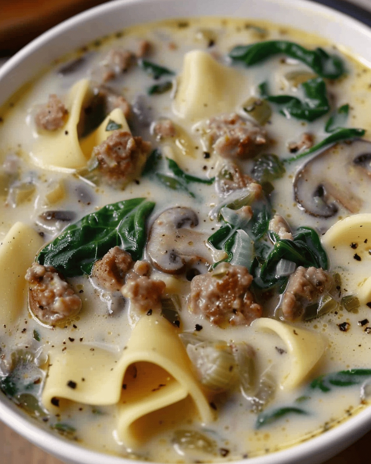 Hearty Spinach and Sausage Lasagna Soup Recipe