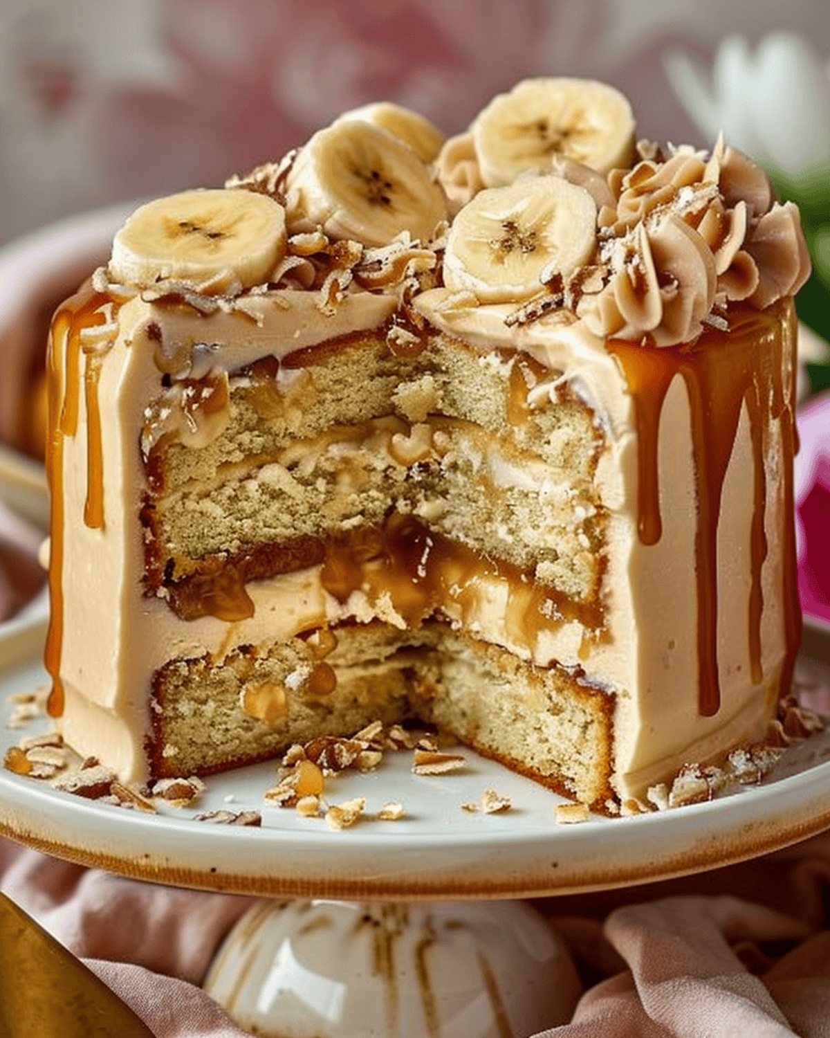 Heavenly Banana Caramel Dream Cake Recipe