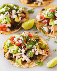 Crunchy Chicken Tostadas with Avocado Salsa Recipe