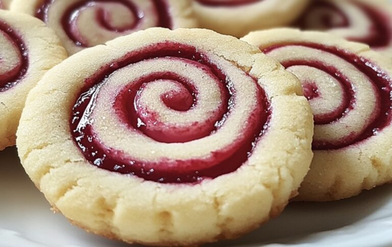 Buttery Raspberry Swirl Shortbread Cookies Recipe