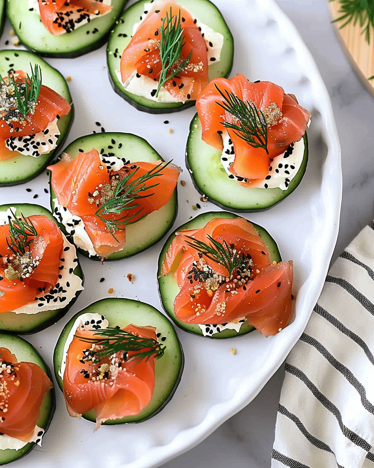 Smoked Salmon Cucumber Bites Recipe