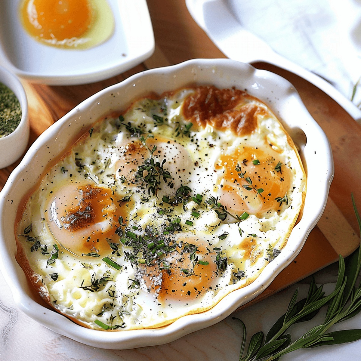Herbed Baked Eggs Recipe