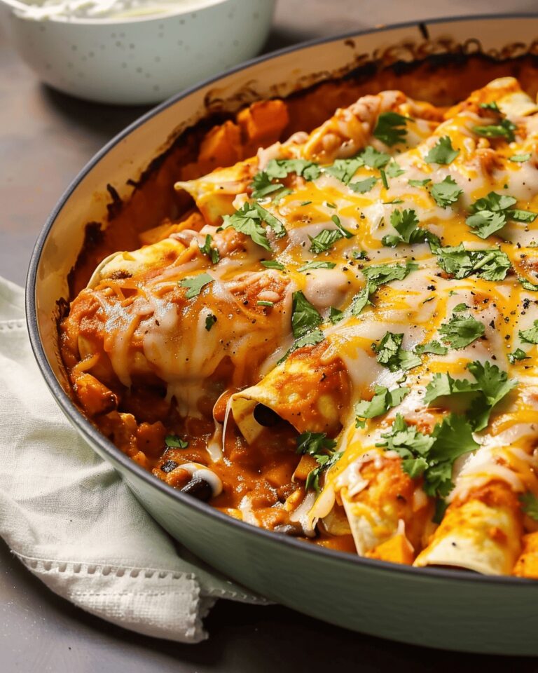 Hearty Butternut Squash & Black Bean Enchilada Bake Recipe