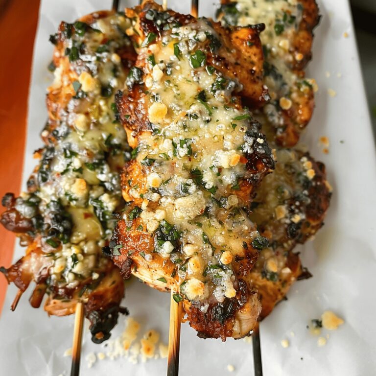 Garlic Parmesan Chicken Skewers Recipe