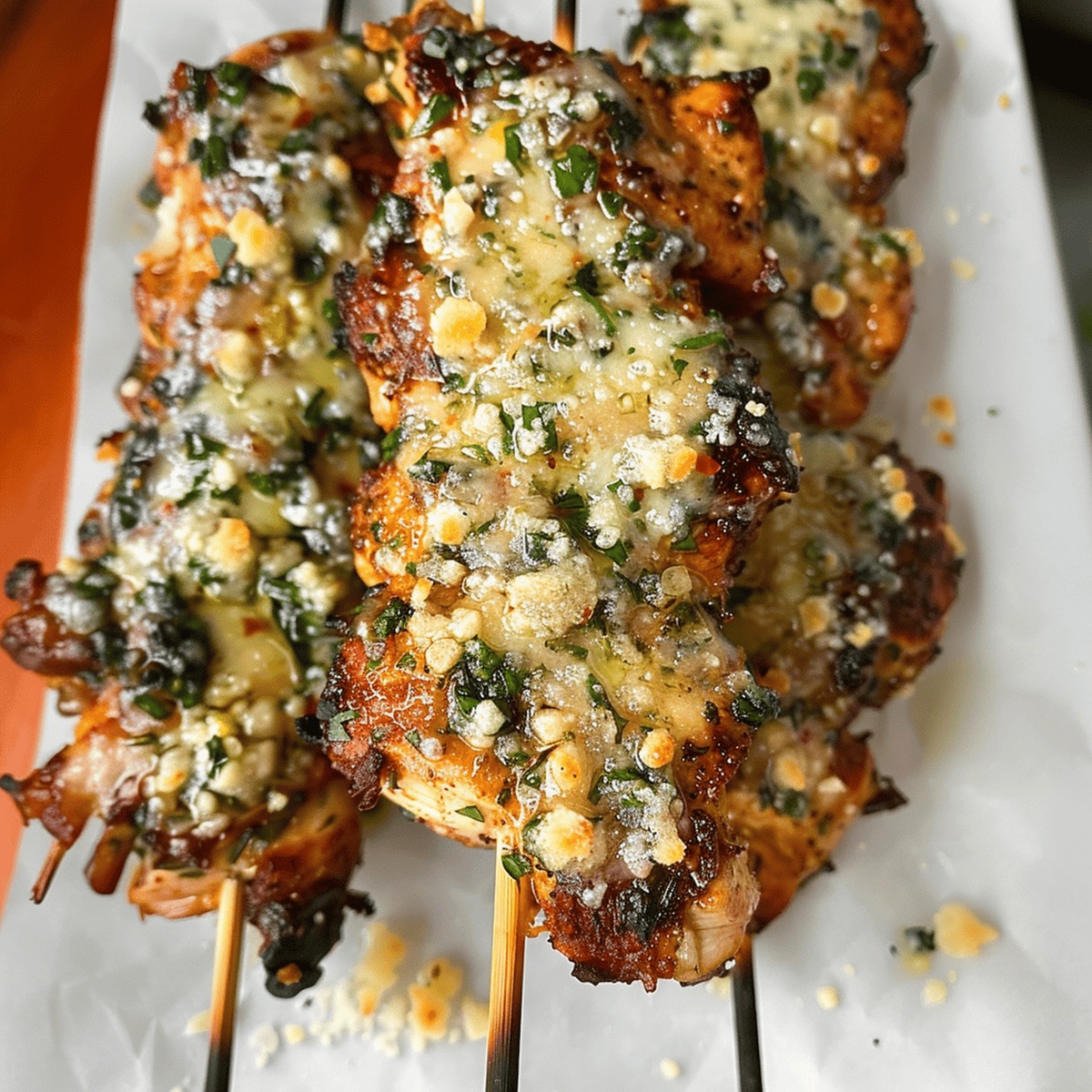 Garlic Parmesan Chicken Skewers Recipe
