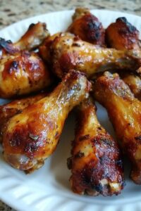 Crispy Caramelized Baked Chicken Legs or Wings Recipe