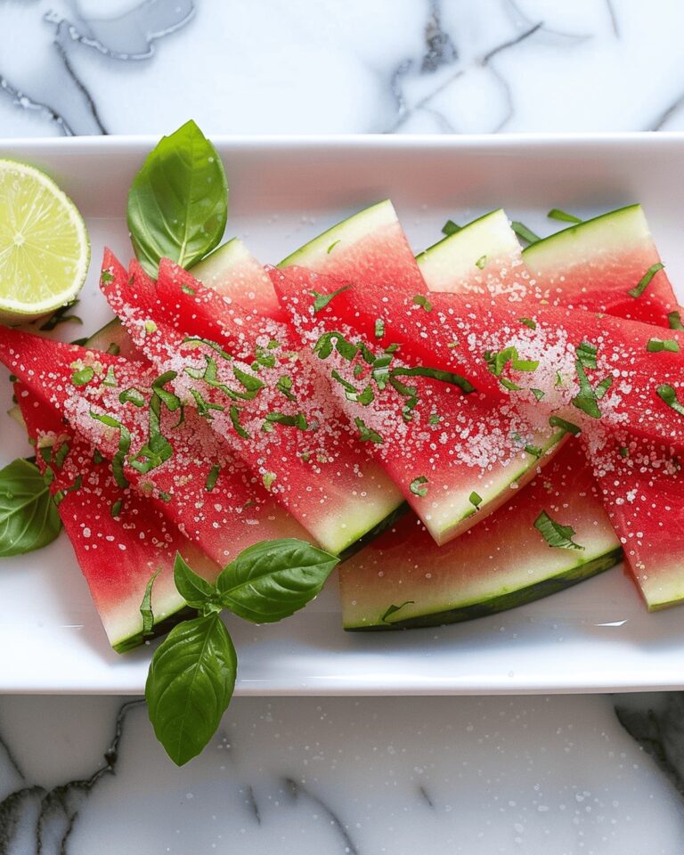 Watermelon with Basil Lime Sugar Recipe
