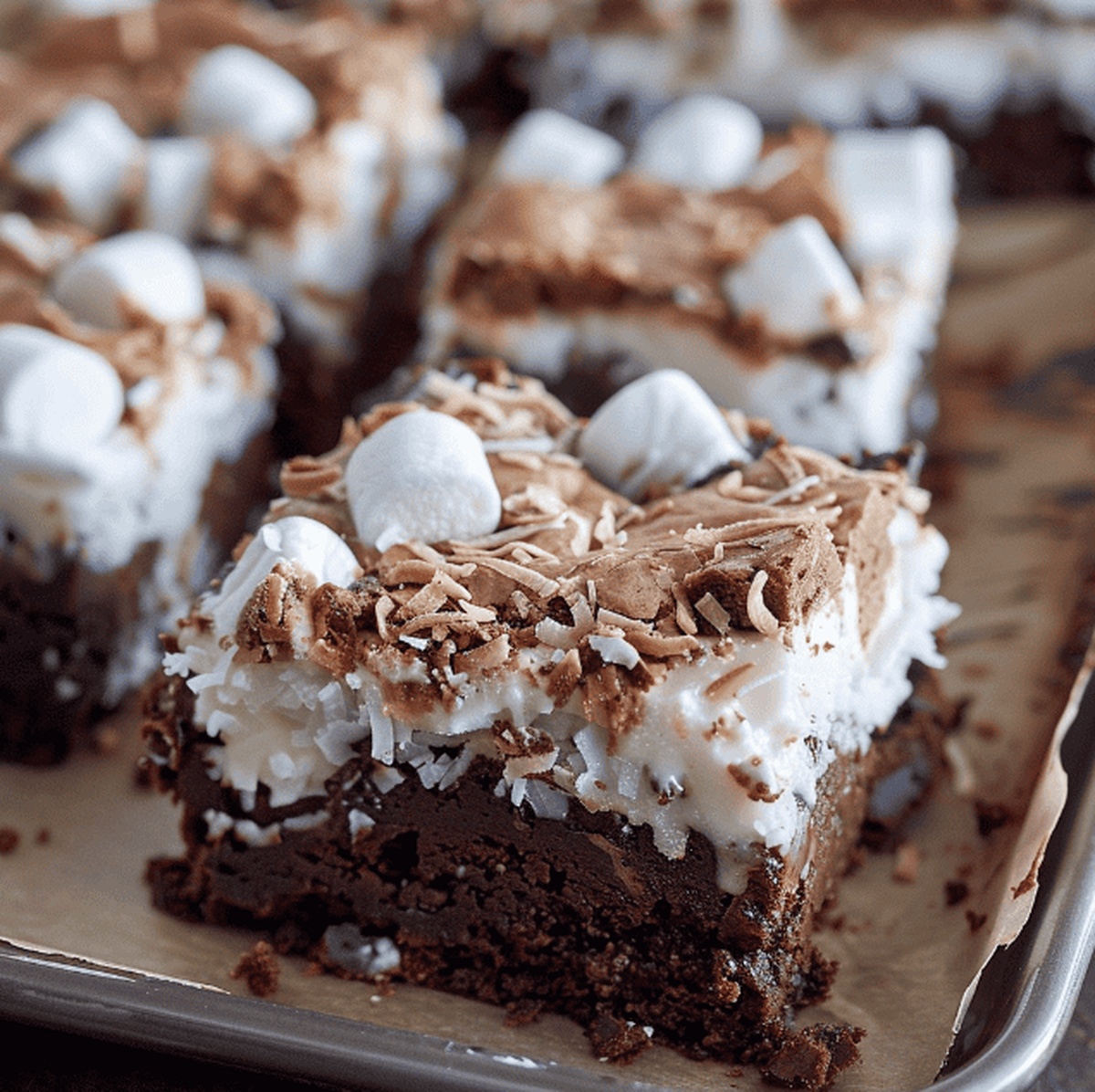 Mega Mallow Coconut Brownies Recipe