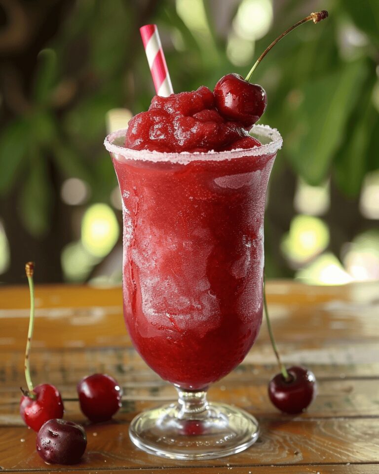 Frosty Cherry Almond Rum Slushie Recipe