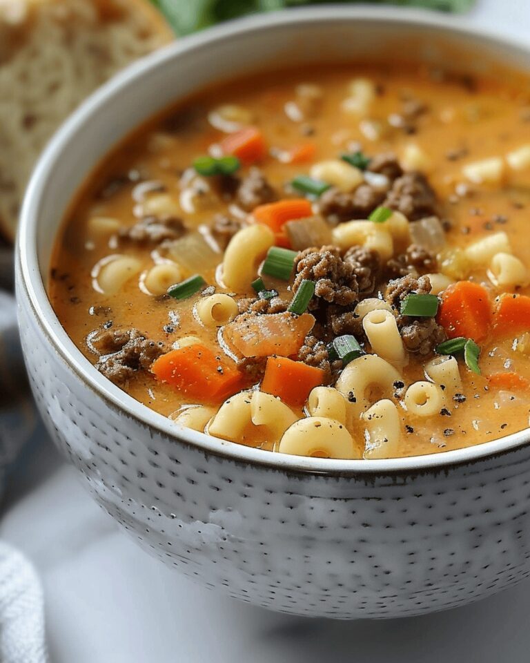 Creamy Cheeseburger Macaroni Soup Recipe