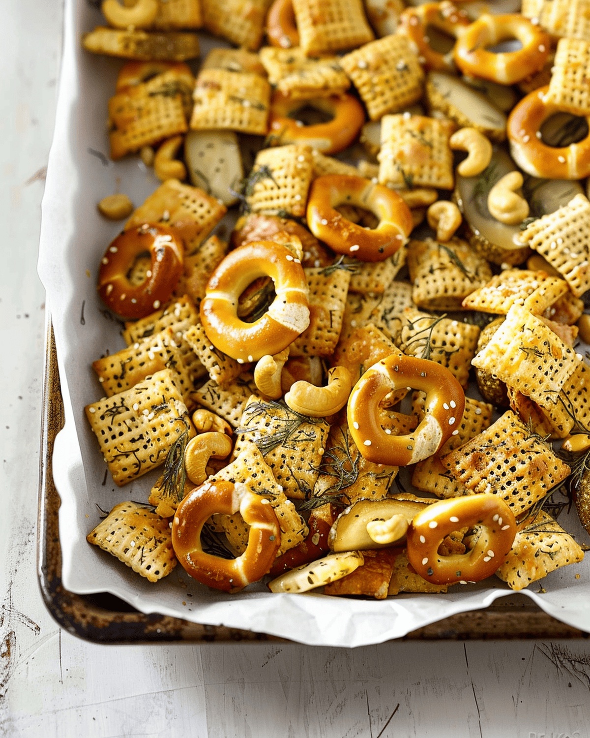 Crunchy Dill Pickle Snack Mix Recipe