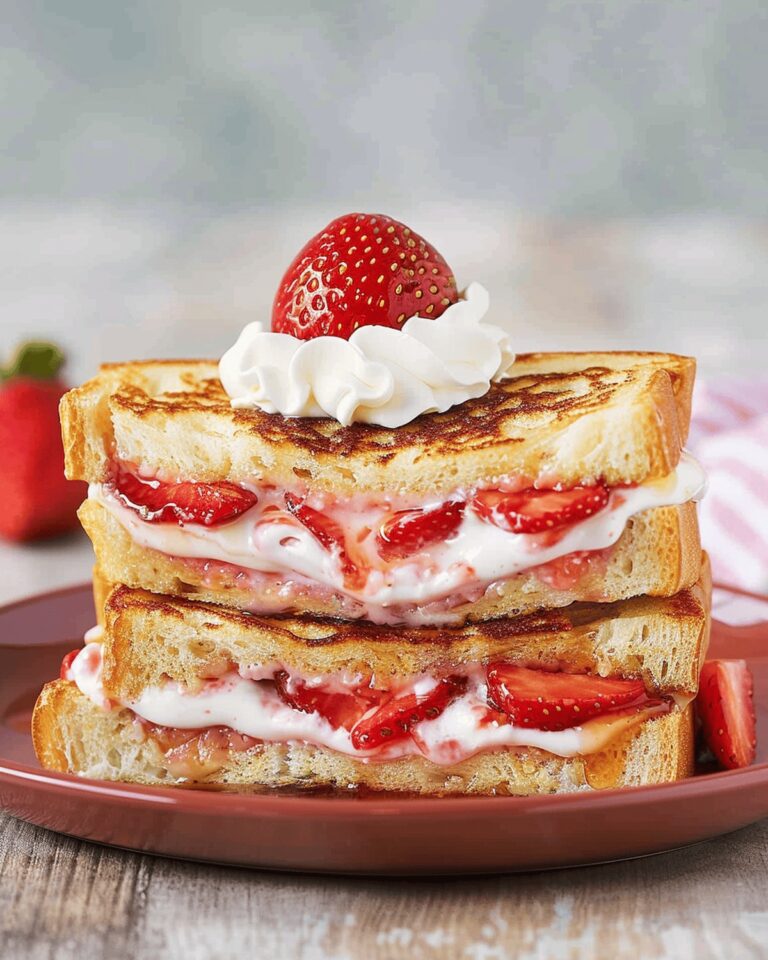 Indulgent Strawberry Cream Cheese French Toast Sandwiches Recipe