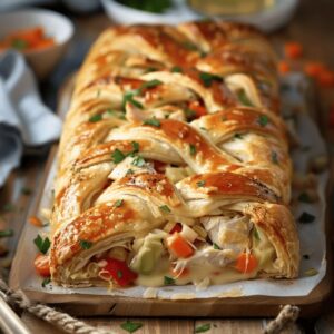 Chicken Pot Pie Crescent Braid Recipe