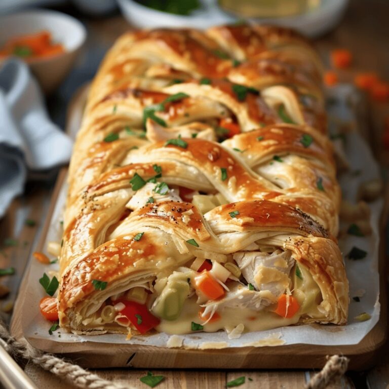 Chicken Pot Pie Crescent Braid Recipe