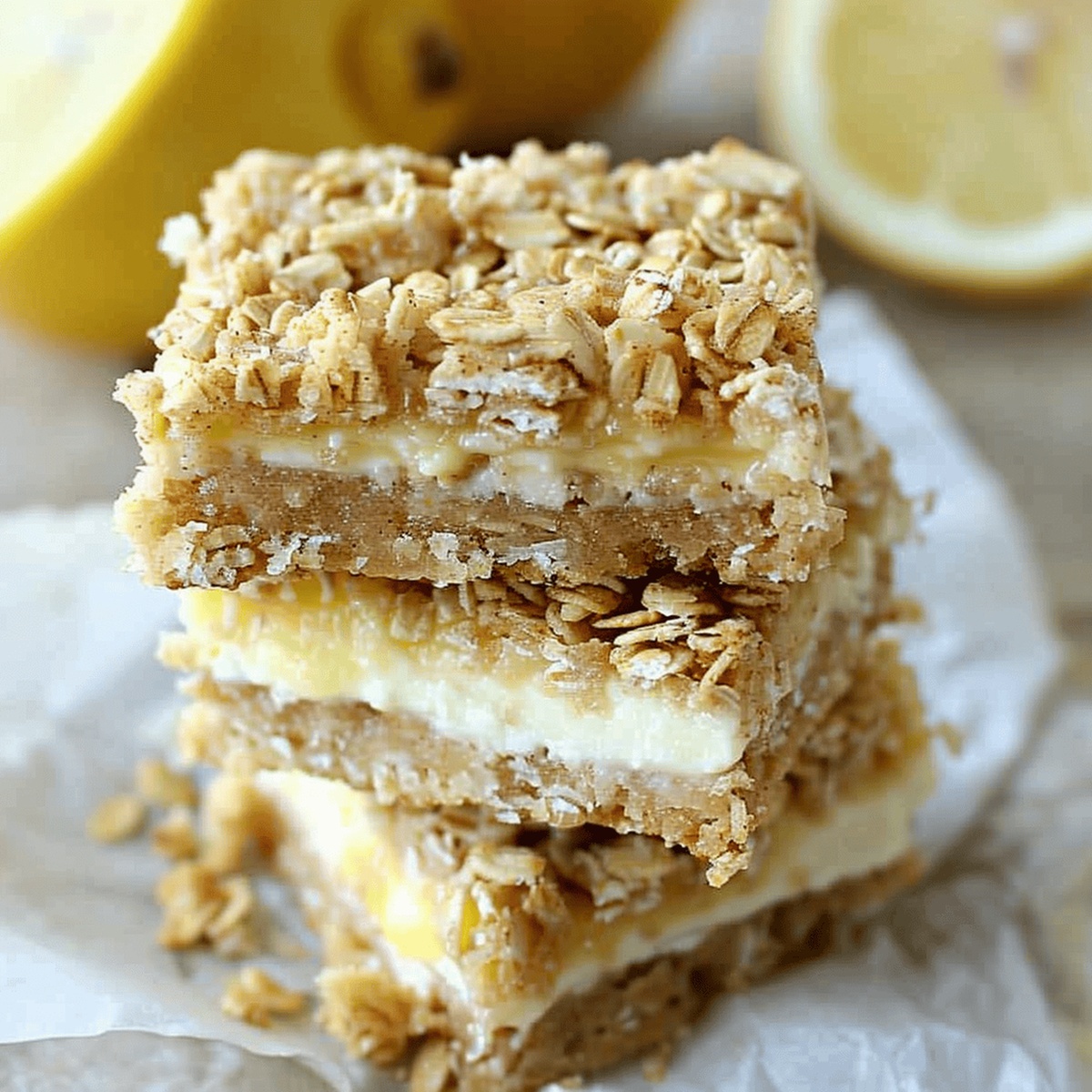 Oatmeal Lemon Creme Bars Recipe
